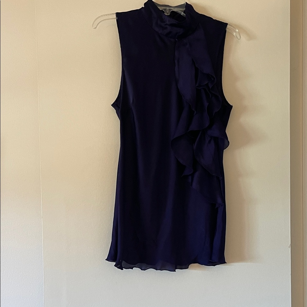 Kenar Plum Ruffle Top